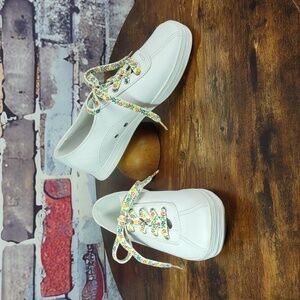 Keds® Original White Leather Lace-up Sneakers